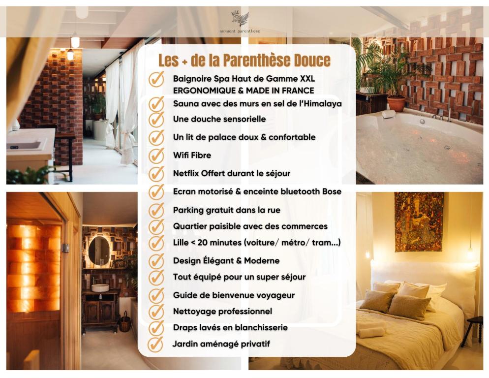 La Douce Lille Croix Spa — love room à Croix