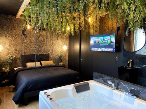 La Folie sauvage - Suite romantique avec Balnéo — love room à Saint-Nazaire