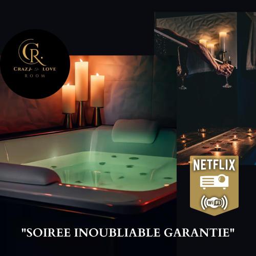Suite craz'in Love Room, jacuzzi, cinéma, climatisation, parking — love room à Beaucaire