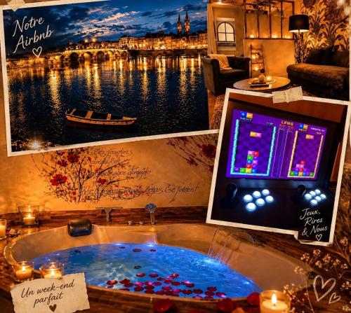 Séjour détente au cœur de MÂCON spa, ciné, bouteille offerte — love room à Mâcon